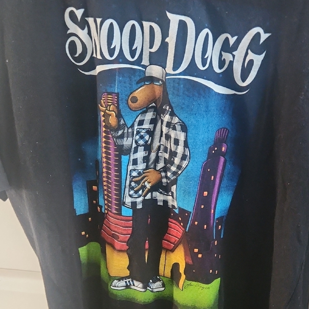 Black Snoop Dogg Graphic T-Shirt - Picture 2 of 3